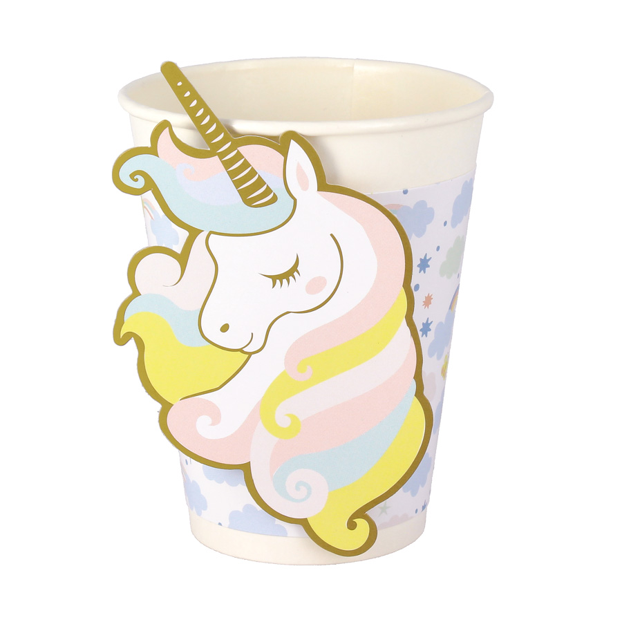6 tazze Unicorno - Riciclabili per il compleanno del tuo bambino - Annikids