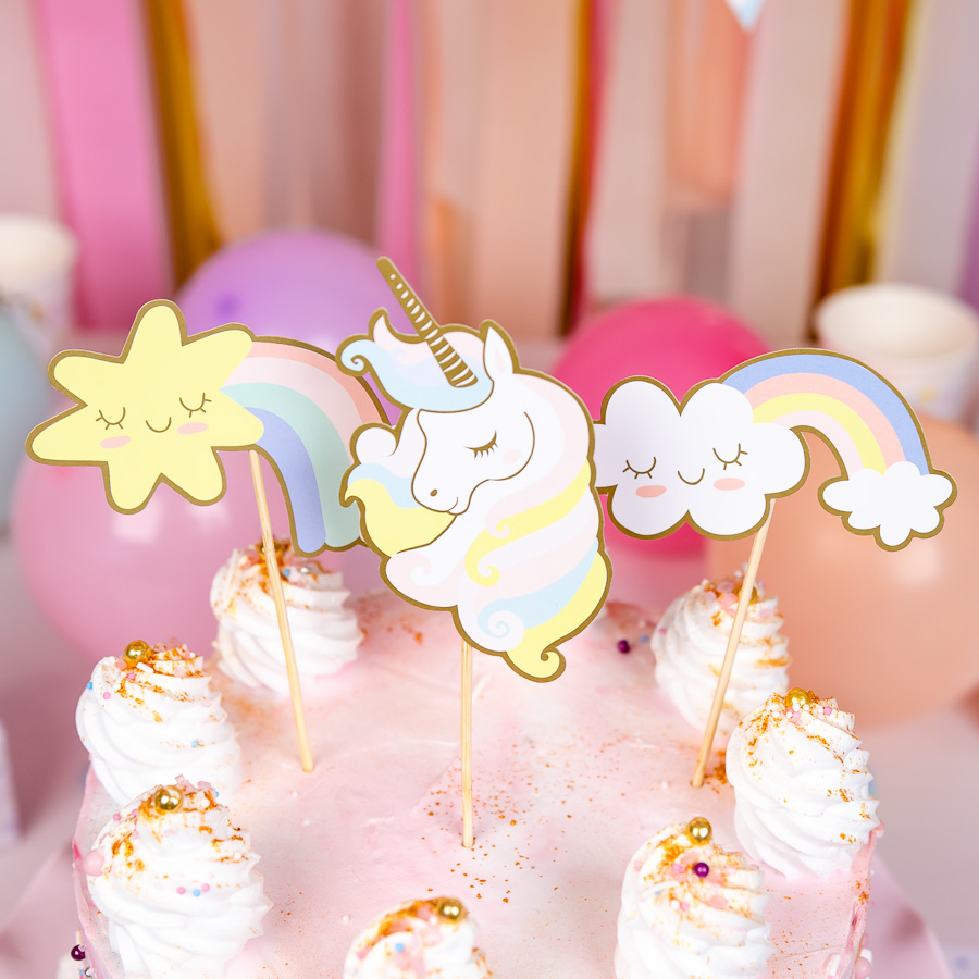 Toppers per torte Unicorno - Riciclabili per il compleanno del tuo bambino  - Annikids