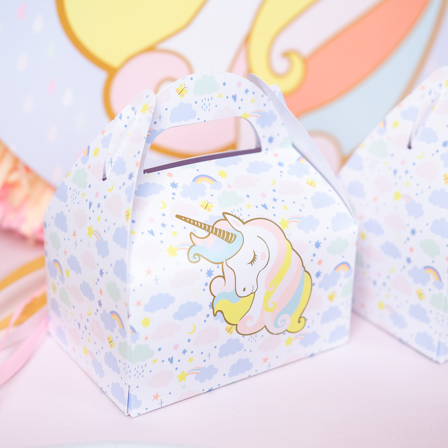 3 Scatole regalo Unicorno - Riciclabili per il compleanno del tuo