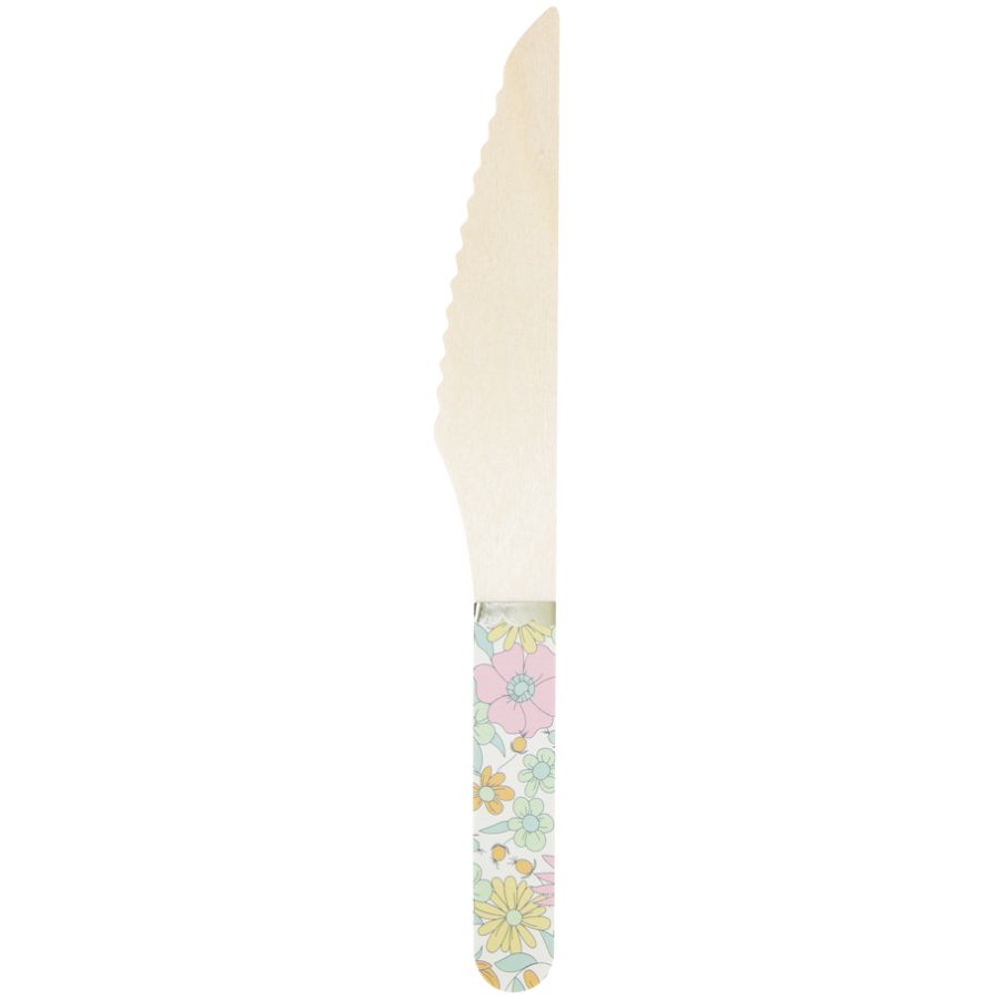 8 Coltelli in legno oro e shabby