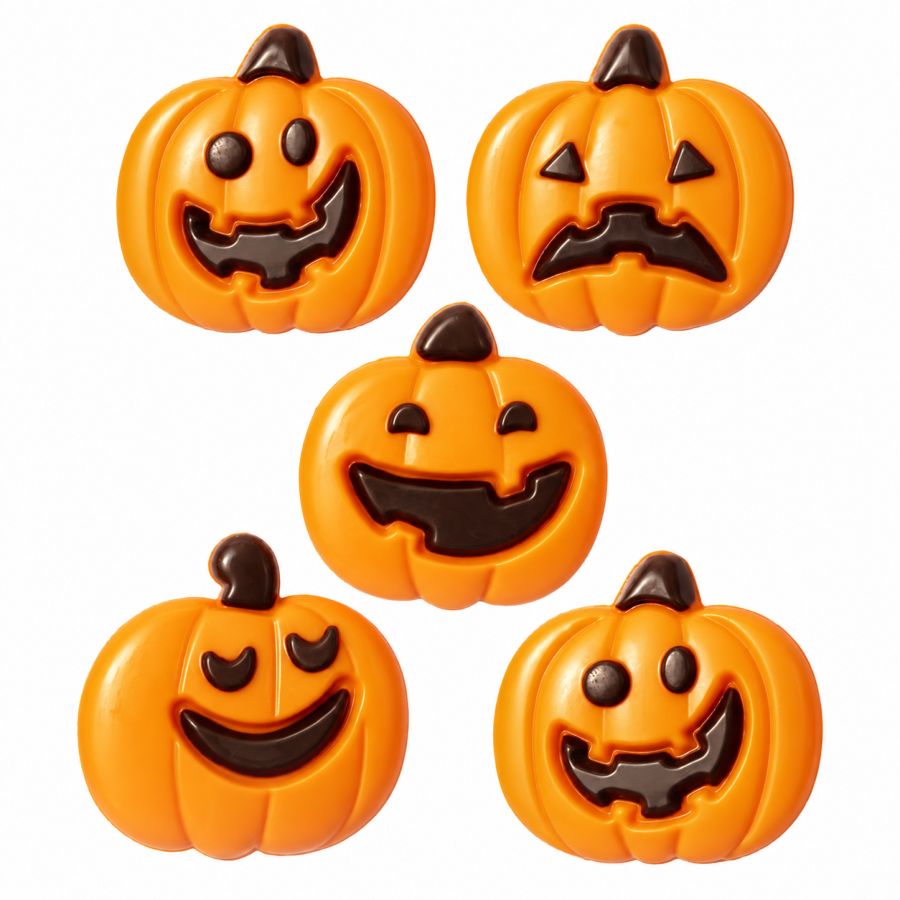 5 decoraciones de calabazas de Halloween – Hechas de chocolate