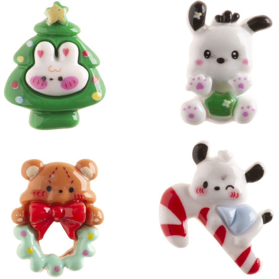 1 Adorabile statuina natalizia 2D per King Cake – 3 cm – Plastica