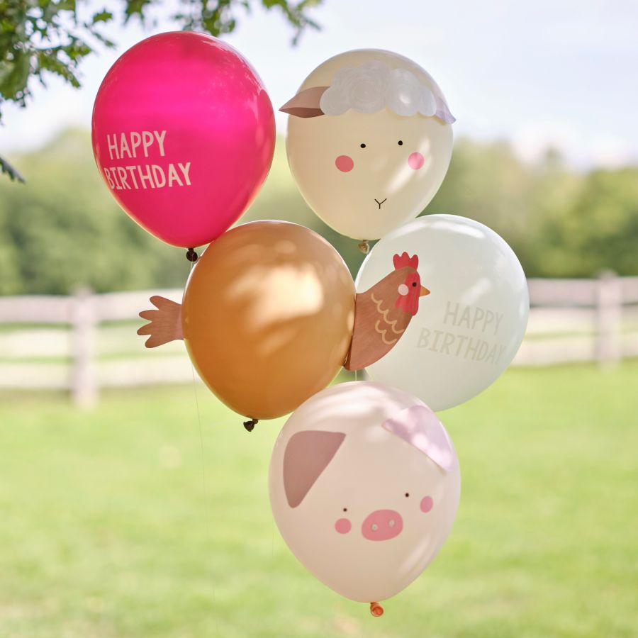 5 palloncini Amici della Fattoria per il compleanno del tuo bambino -  Annikids
