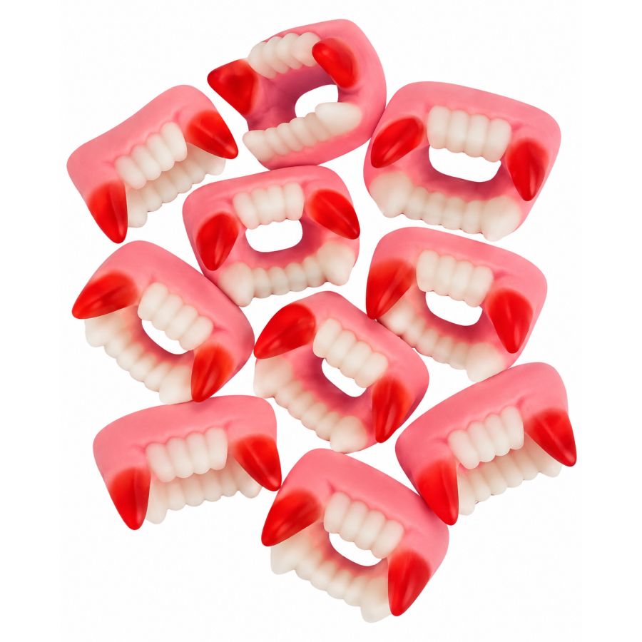 10 caramelle a forma di denti di vampiro