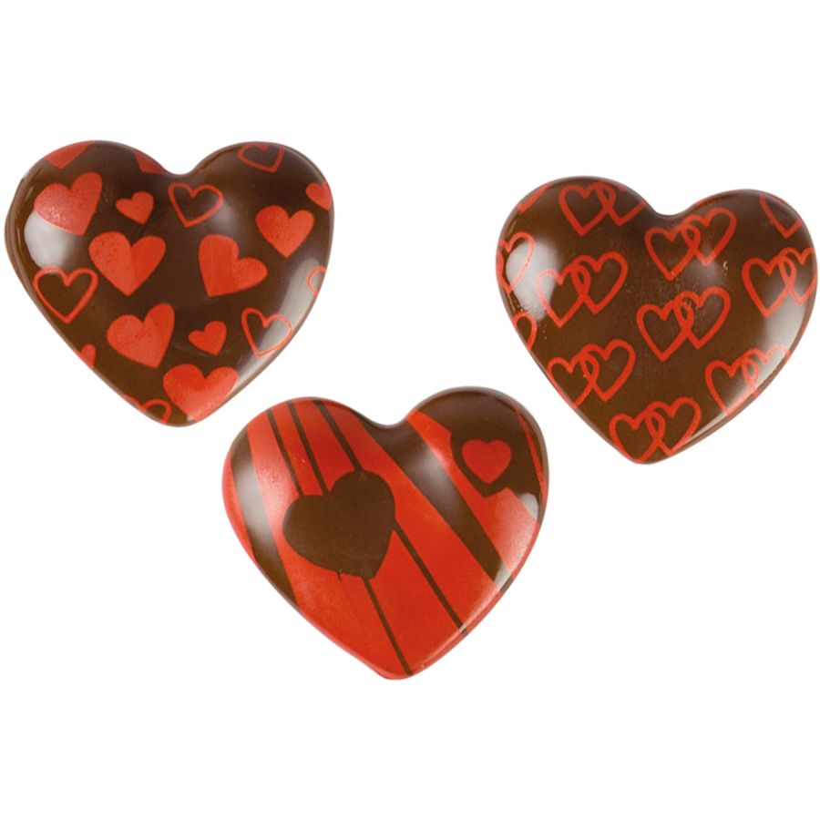 3 Cuori (Ø 2,7 cm) - Cioccolato fondente