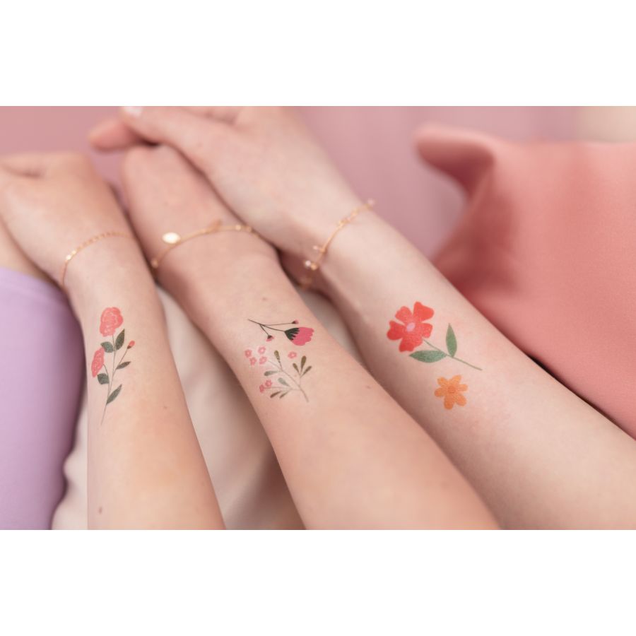 Tatuaggi temporanei con fiori per il compleanno del tuo bambino - Annikids