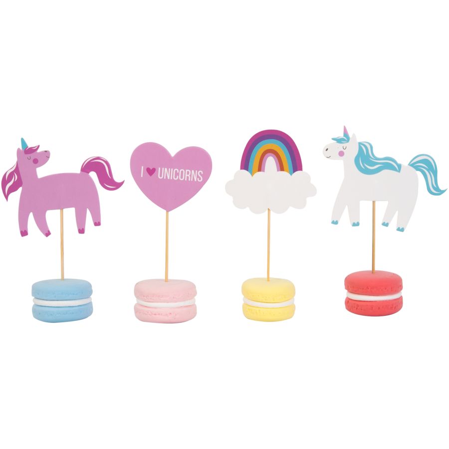 Kit 24 contenitori per cupcake e decorazioni - Unicorno per il