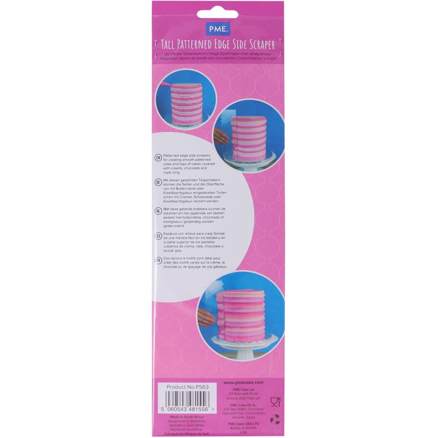 Strumento Raschietto Per Torte 30 Cm In Acciaio Inox - Lisciatore E Pettine Per Decorazione, Con Scala Di Misura Decorazione Dolci