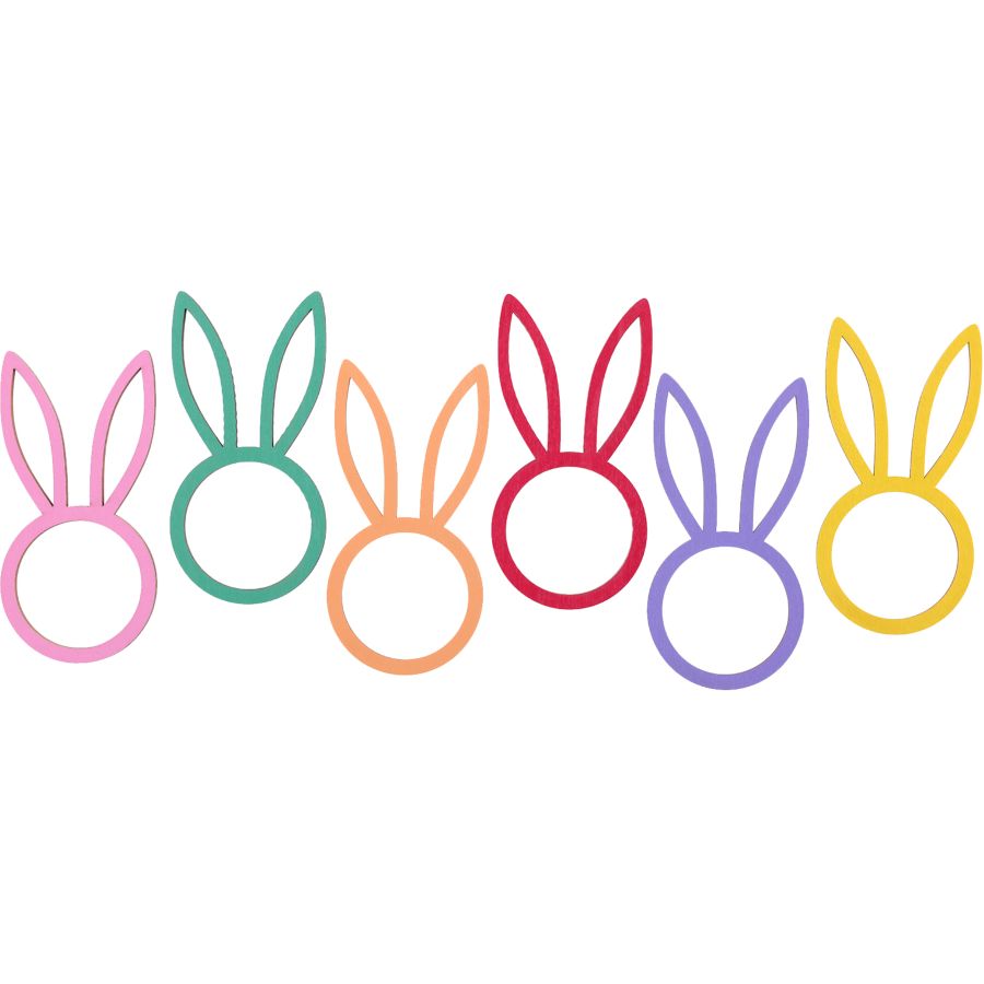 6 servilleteros de conejo - Multicolor