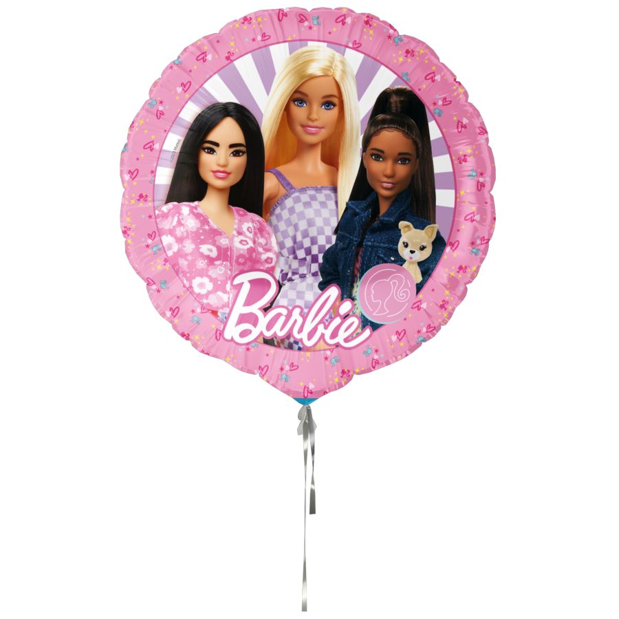 Palloncino Barbie in alluminio ed elio - Ø 45 cm
