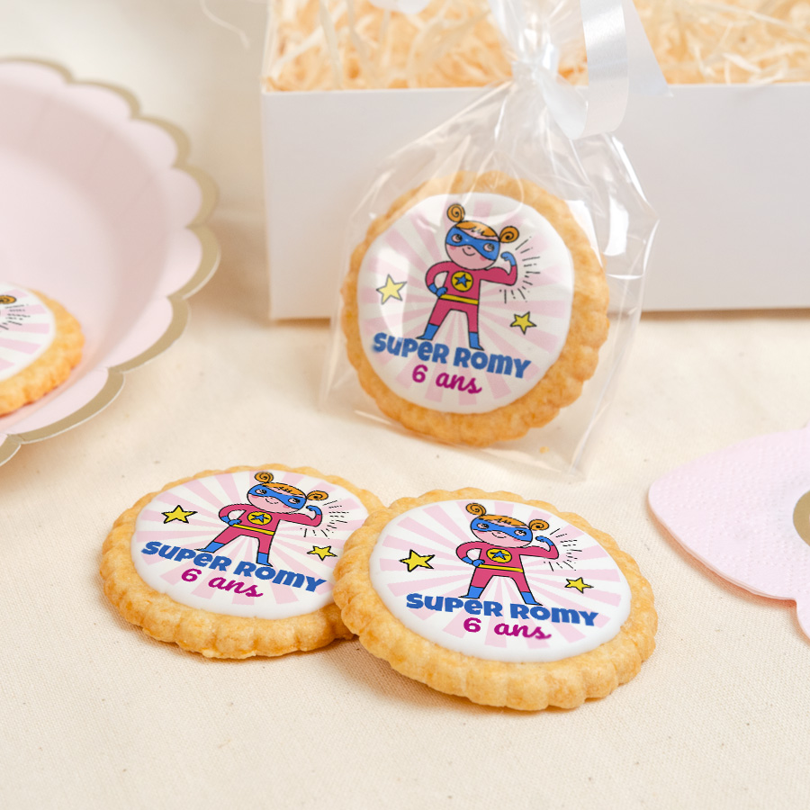 Biscotto personalizzato - Super girl per il compleanno del tuo bambino -  Annikids