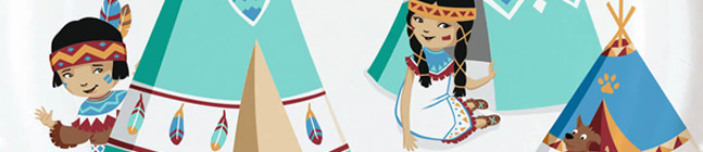 Tema di compleanno Indiani e Tepee per il tuo bambino