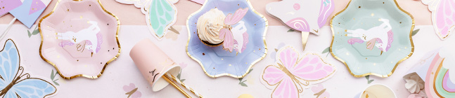 Tema di compleanno Sogno di unicorno e magia delle farfalle per il tuo bambino