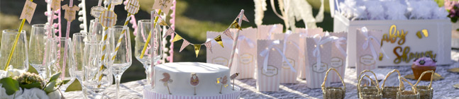 Tema di compleanno Mademoiselle Baby Rosa per il tuo bambino