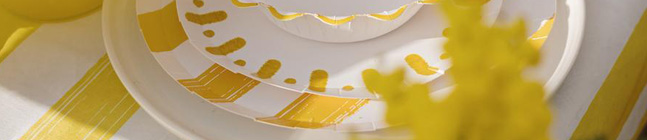 Tema di compleanno Mix&Match Giallo e Bianco per il tuo bambino