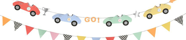 Tema di compleanno Auto da corsa per il tuo bambino