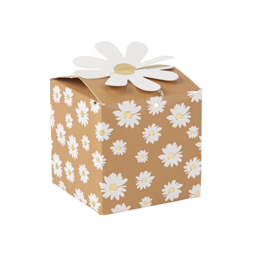 10 Scatole regalo con margherite bianche e oro per il compleanno del tuo  bambino - Annikids