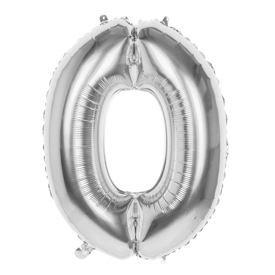 Palloncino Gigante Numero 3 Unique Party - 86 Cm, Colore Argento, Per Compleanni E Feste - 4