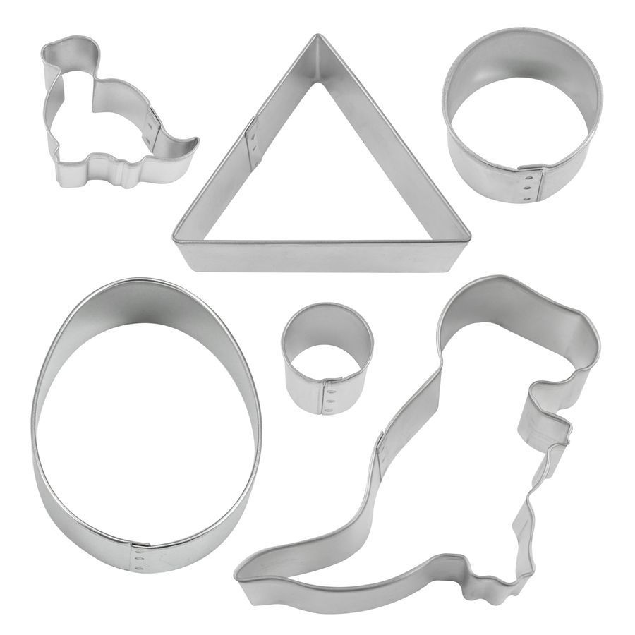 Set 5 Formine Per Biscotti Dinosauro BekkiB – Acciaio Inox, Lavabili In Lavastoviglie: T-Rex, Stegosauro, Drago E Brontosauro