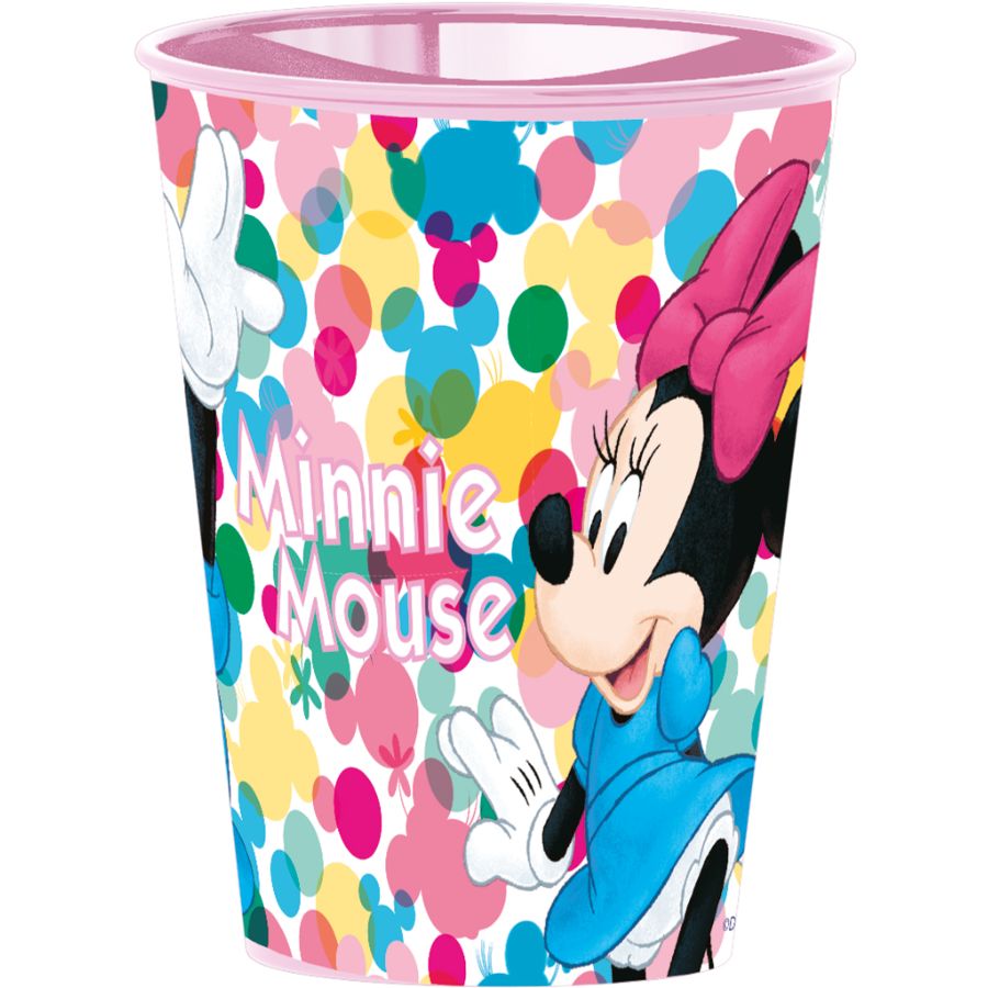 Bicchiere di plastica Minnie (26 cl) per il compleanno del tuo