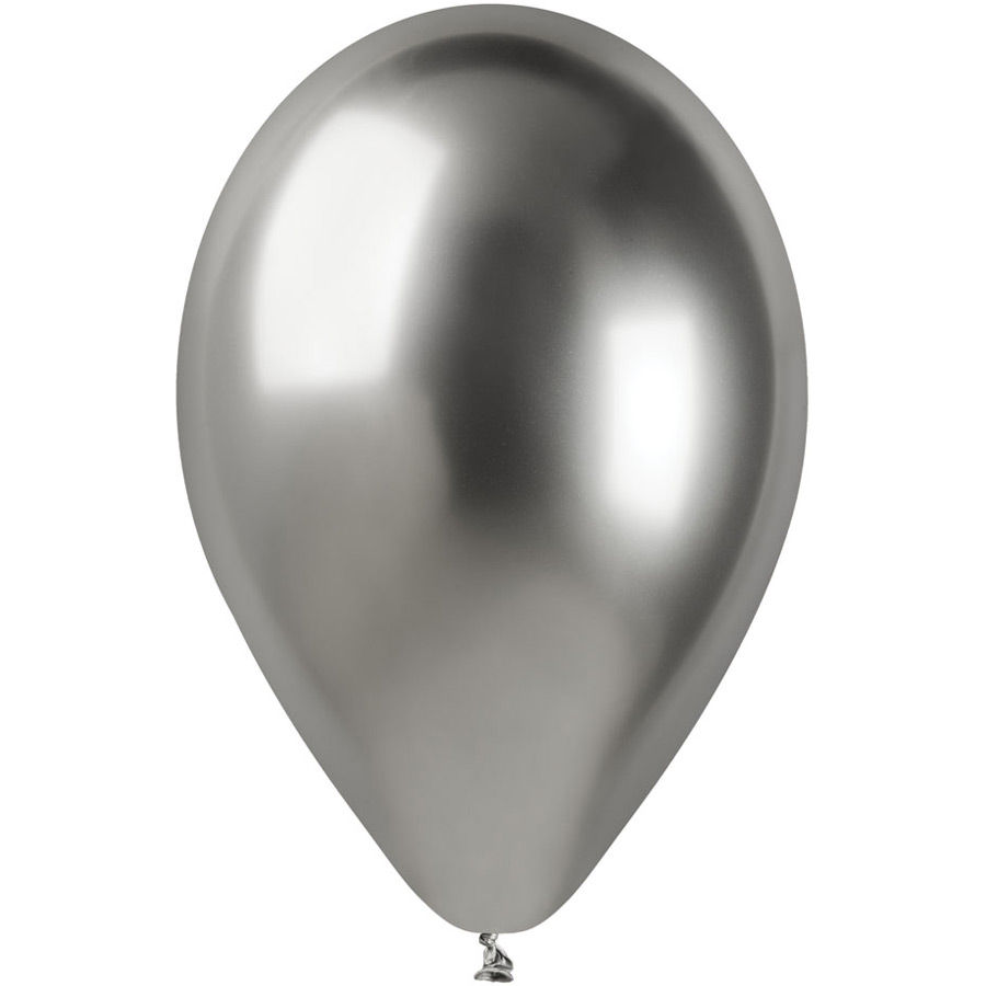 5 palloncini argento cromati Ø33cm per il compleanno del tuo bambino -  Annikids