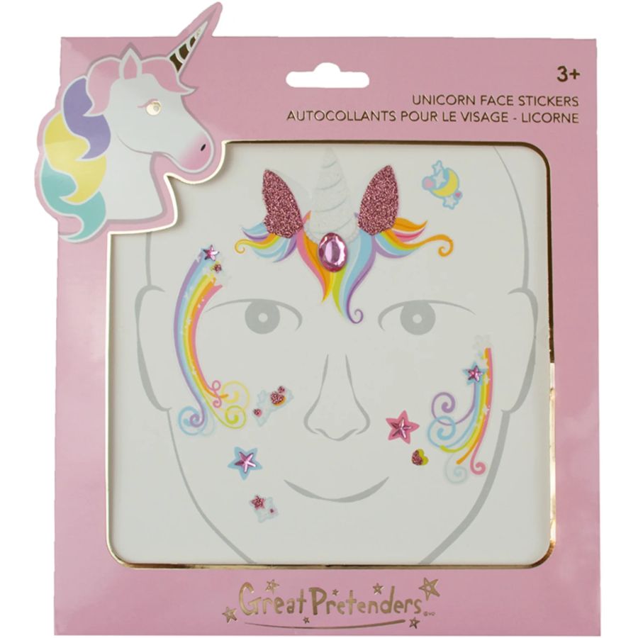 Adesivi per il viso - Unicorno per il compleanno del tuo bambino - Annikids