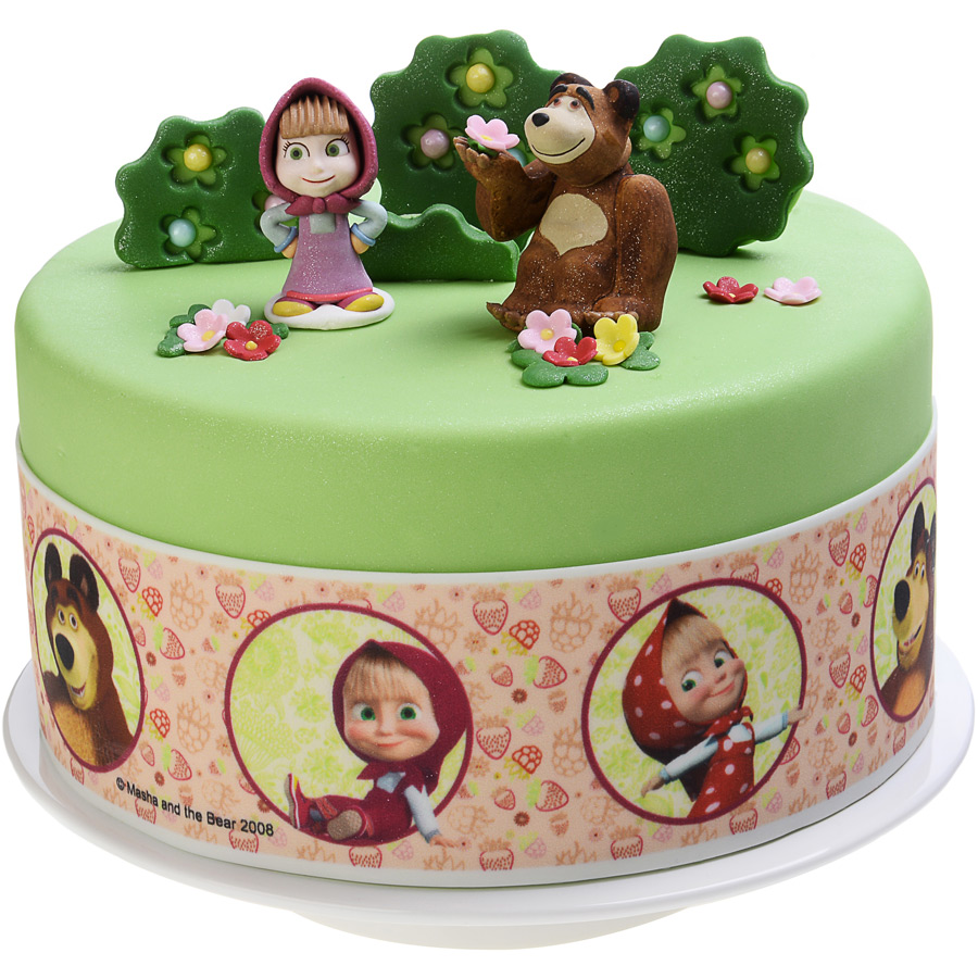 2 Statuette In Pasta Di Zucchero Masha E Michka Per Il Compleanno Del Tuo Bambino Annikids