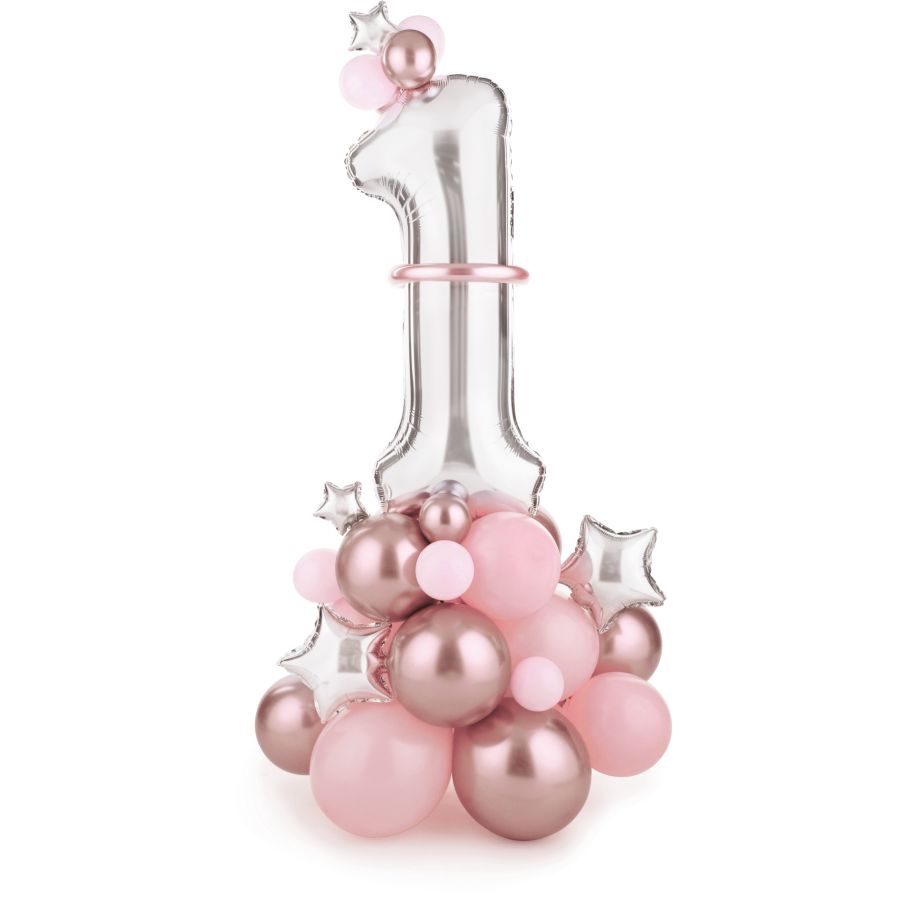 Palloncini rosa chiaro con numeri – Decorazioni per compleanni, baby shower e feste