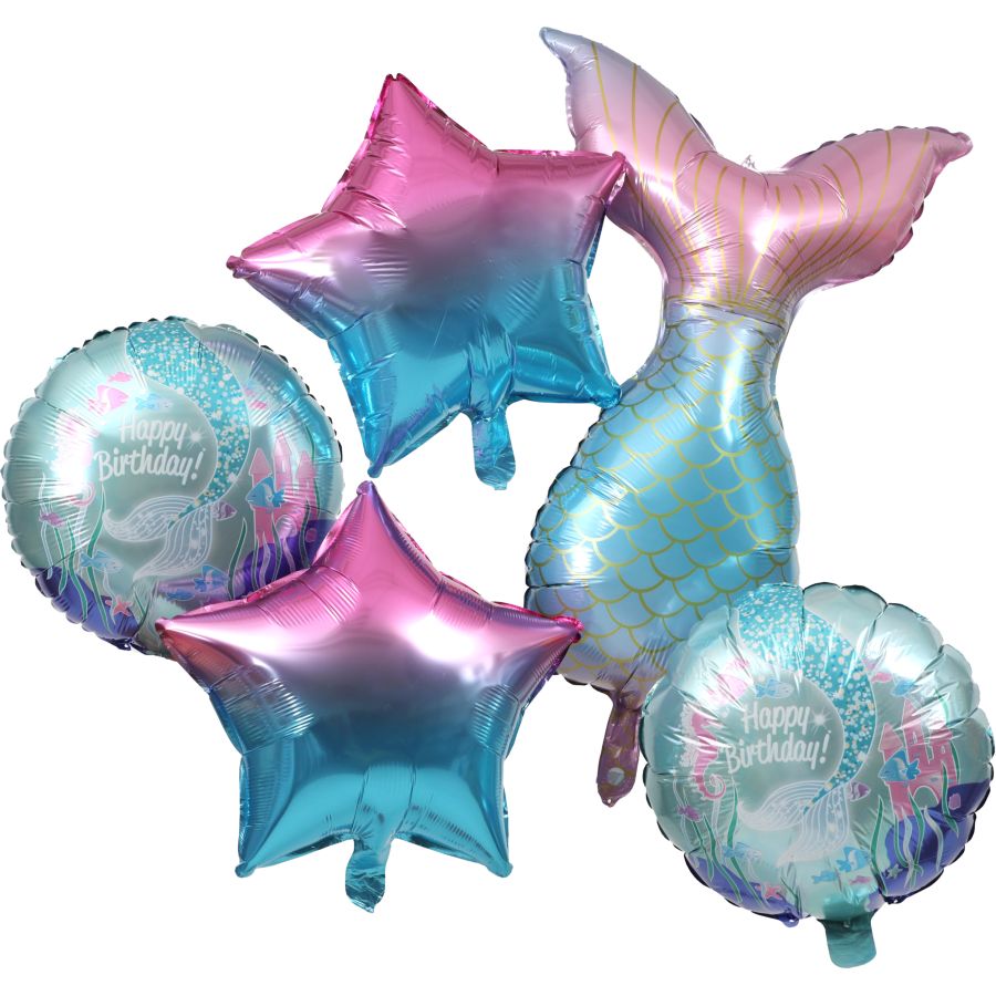 Palloncini grandi a forma di sirena, 7 anni, decorazione per bambini, 7 anni, decorazione per il 7° compleanno, decorazione per ragazze, 7 compleanno (7