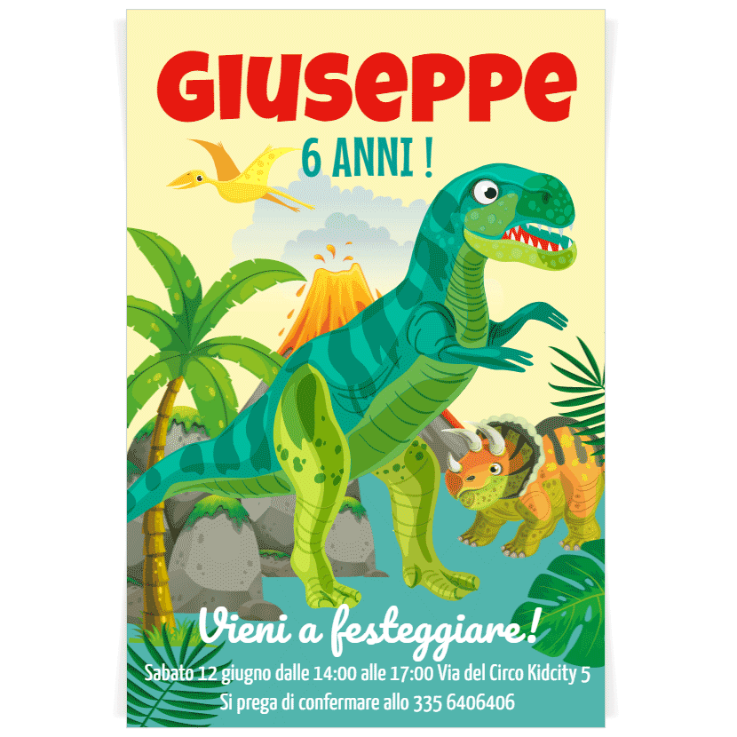 Edition Colibri 10 Inviti compleanno per bambini in spagnolo DINOSAURIO: Set di 10 inviti con molti dinosauri colorati (11075 ES