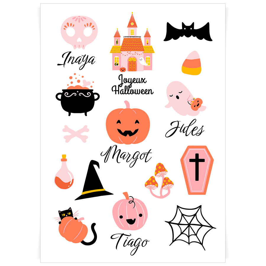 Tatuaggi Temporanei Halloween Per Bambini E Ragazzi - 20 Fogli Con Fantasmi, Zucche, Ragni, Motivi Spaventosi Per Feste E Costumi