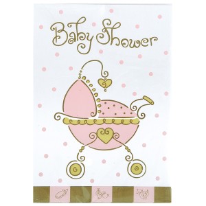 8 Inviti Baby Shower Rosa