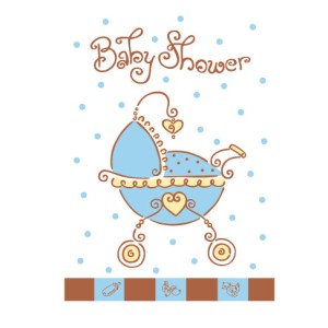 8 inviti Baby shower bambino