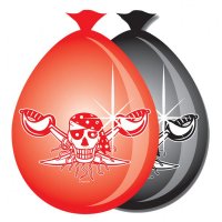 8 Palloncini Red Pirate