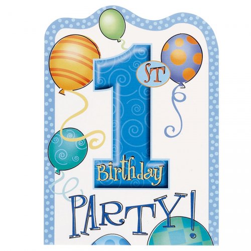 8 inviti compleanno 1 anno bambino 