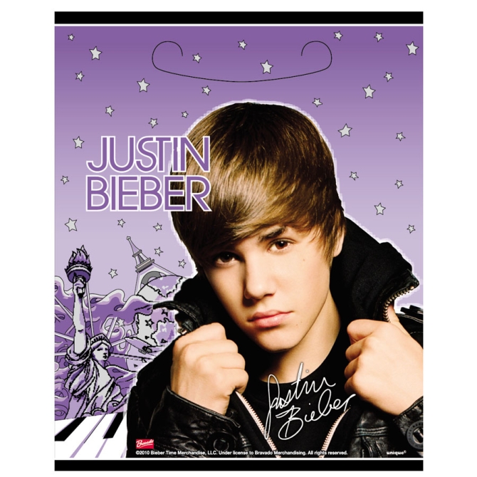 8 Sacchetti regalo Justin Bieber 