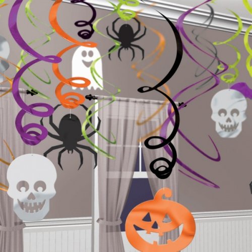 30 decorazioni a sospensione Happy Halloween 