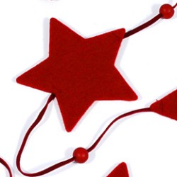 Catenella di stelle in feltro rosso. n1