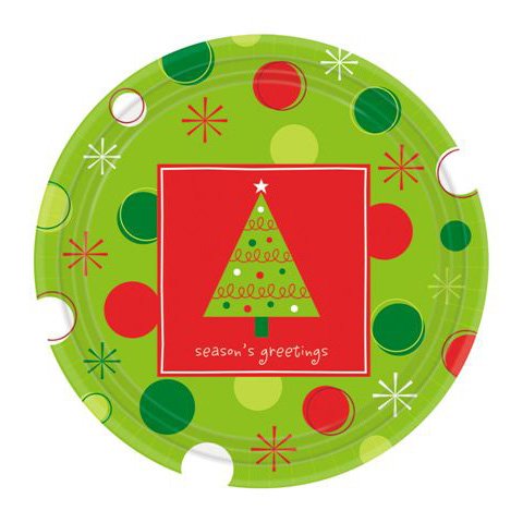 18 piatti albero di Natale Verde 
