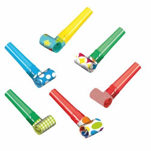 6 Fischietti multicolori 