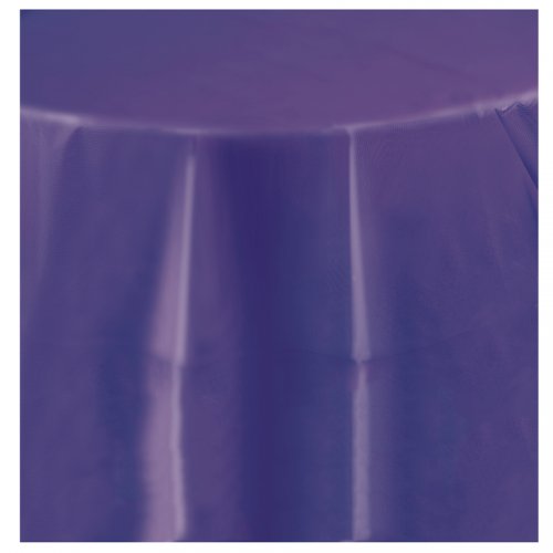 Tovaglia rotonda viola tinta unita - plastica 