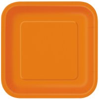 16 Piatti Arancioni Quadrati