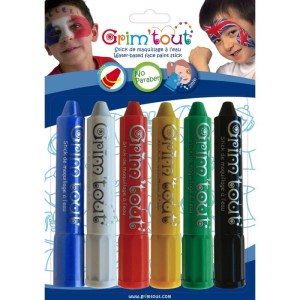 6 Matite per trucco - Colori primari