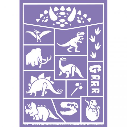 Stencil per trucco Dinosauri 