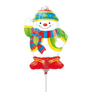 Palloncino con Asta Pupazzo di Neve