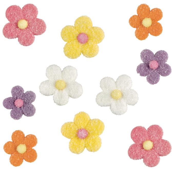 10 Fiori in zucchero cristallizzato 