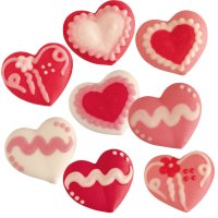 8 piccoli cuori di zucchero