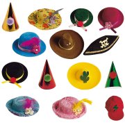 8 Mini cappelli assortiti