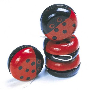 4 Yo-yo coccinella di legno Yo-yo