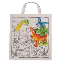 Grande borsa personalizzabile con Dinosauro prestampato